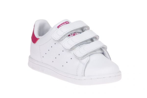 Adidas Stan Smith Mini Wit-Roze Sneaker  (BZ0523) - Schoenen Caramel (Sint-Job-in-’t-Goor)