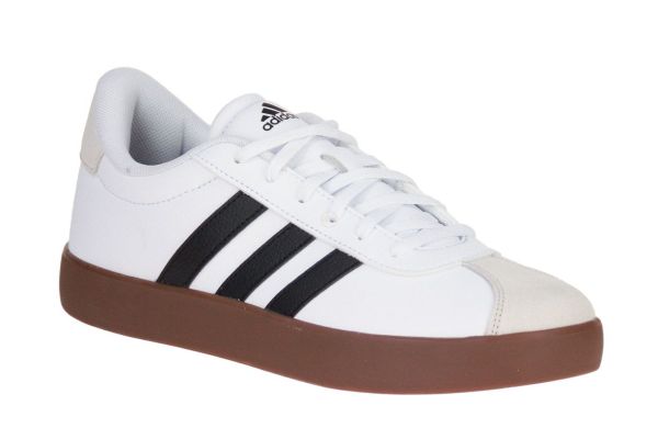 Adidas VL Court 3.0 K Wit-Zwarte Sneaker  (ID9062) - Schoenen Caramel (Sint-Job-in-’t-Goor)