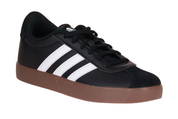 Adidas VL Court 3.0 K Zwart-Witte Sneaker  (IE3630) - Schoenen Caramel (Sint-Job-in-’t-Goor)