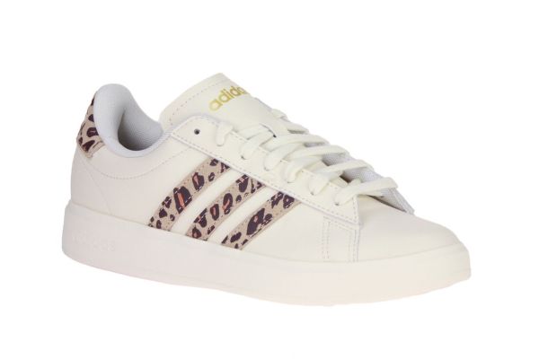 Adidas Grand Court 2.0 Offwhite Leopard Sneaker  (IH7761) - Schoenen Caramel (Sint-Job-in-’t-Goor)