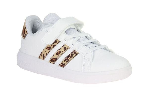 Adidas Grand Court 2.0 EL C Wit Leopard  (IH7842) - Schoenen Caramel (Sint-Job-in-’t-Goor)