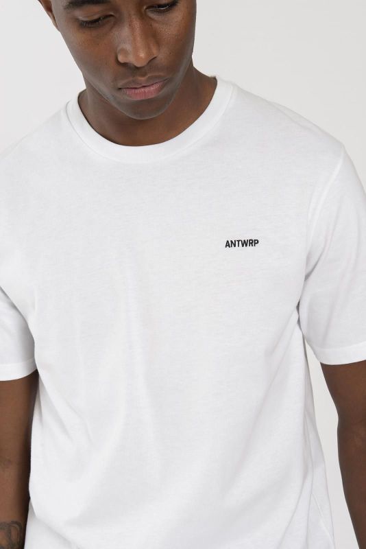Antwrp Basic T-Shirt Regular Fit White  (BTS098R-L001S/000100) - Schoenen Caramel (Sint-Job-in-’t-Goor)