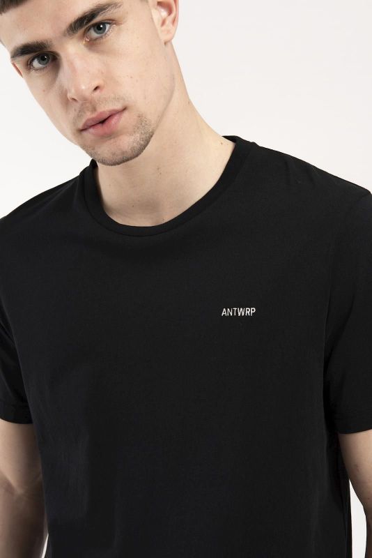 Antwrp Basic T-Shirt Regular Fit Black  (BTS098R-L001S/000200) - Schoenen Caramel (Sint-Job-in-’t-Goor)
