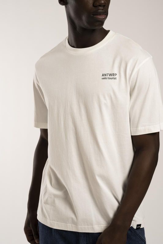 Antwrp Velo Tourist Back Print T-Shirt Regular Fit Offwhite  (BTS356-L001S-000102) - Schoenen Caramel (Sint-Job-in-’t-Goor)