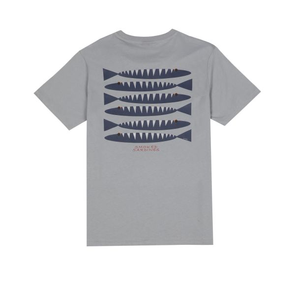 Antwrp T-Shirt Regular Fit Smoked Sardines Backprint Dark Mistral Grey  (BTS416-L001S/000213) - Schoenen Caramel (Sint-Job-in-’t-Goor)