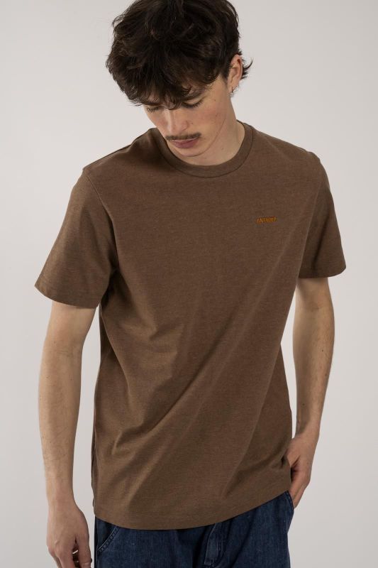 Antwrp Basic T-Shirt Regular Fit Walnut  (BTS098R-L001S/000622) - Schoenen Caramel (Sint-Job-in-’t-Goor)