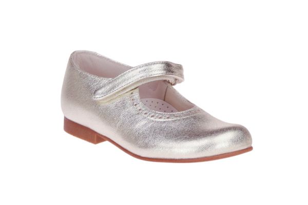 Beberlis Gouden Ballerina Velcrosluiting  (AMELIE) - Schoenen Caramel (Sint-Job-in-’t-Goor)