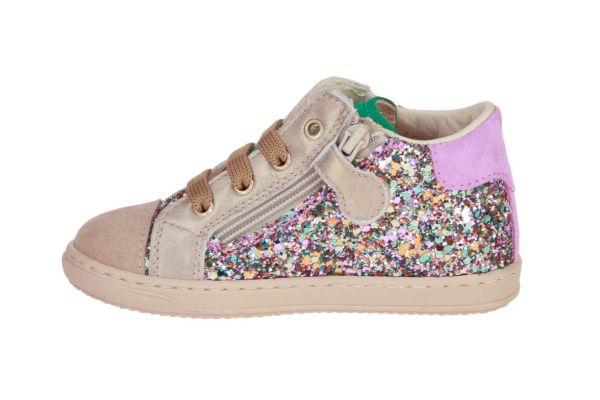 Beberlis Goud-Multi Sneaker  (24196-E) - Schoenen Caramel (Sint-Job-in-’t-Goor)