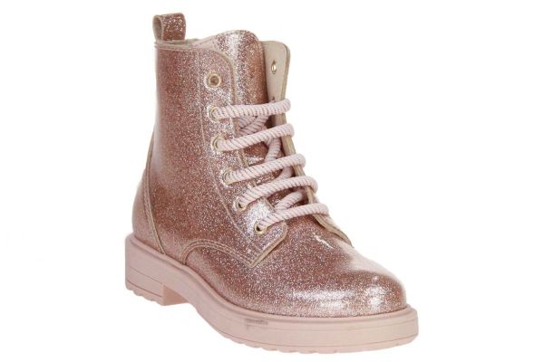 Beberlis Roze Veterboot Glitter  (24222) - Schoenen Caramel (Sint-Job-in-’t-Goor)