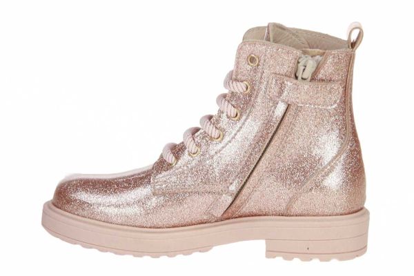 Beberlis Roze Veterboot Glitter  (24222) - Schoenen Caramel (Sint-Job-in-’t-Goor)