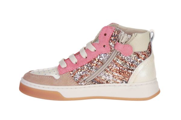 Beberlis Beige-Multi Hoge Sneaker  (24276) - Schoenen Caramel (Sint-Job-in-’t-Goor)