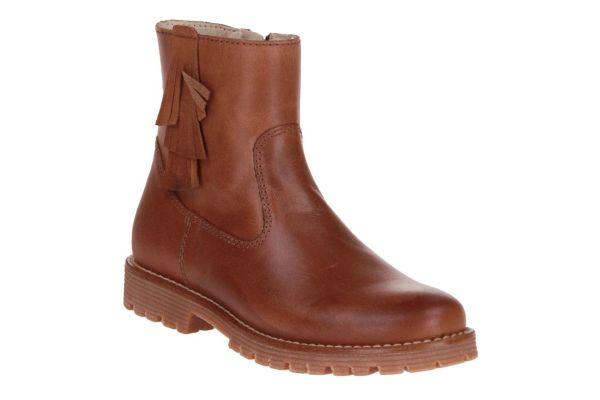 Beberlis Camel Enkellaars Franjes  (24236) - Schoenen Caramel (Sint-Job-in-’t-Goor)