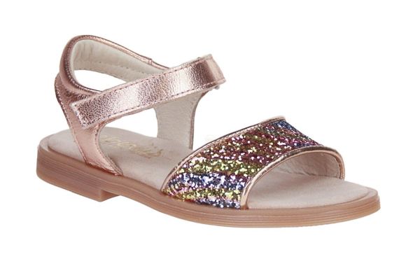 Beberlis Roze Glitter Sandaal  (24456-A) - Schoenen Caramel (Sint-Job-in-’t-Goor)