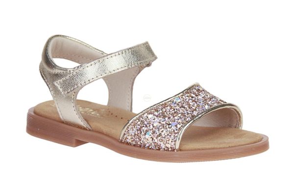 Beberlis Gouden Sandaal Glitter  (24456-C) - Schoenen Caramel (Sint-Job-in-’t-Goor)