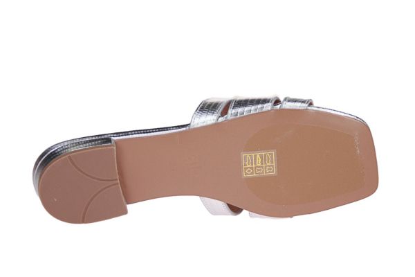 Bibi Lou Holly Flat Zilveren Slipper  (760Z46VK-Y-V25) - Schoenen Caramel (Sint-Job-in-’t-Goor)