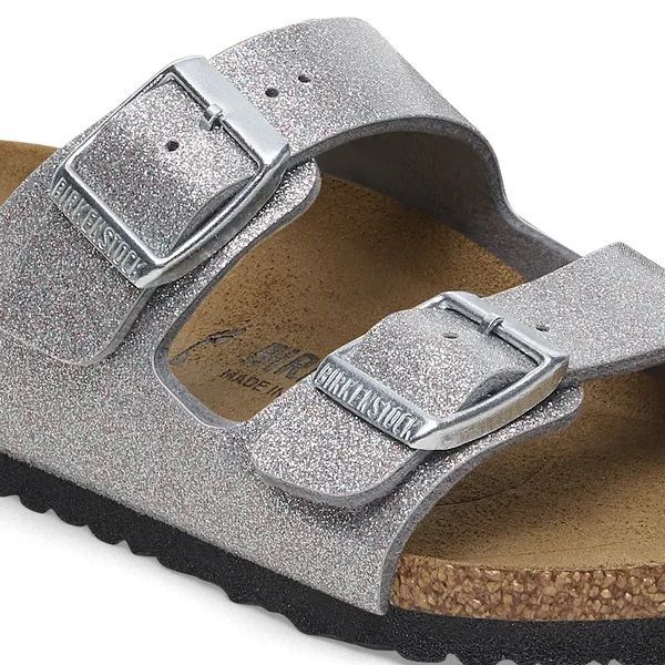 Birkenstock Arizona Kids Birko-Flor Sparkling Light Silver  (1029468) - Schoenen Caramel (Sint-Job-in-’t-Goor)