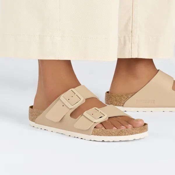 Birkenstock Arizona Birko-Flor New Beige  (1027723) - Schoenen Caramel (Sint-Job-in-’t-Goor)