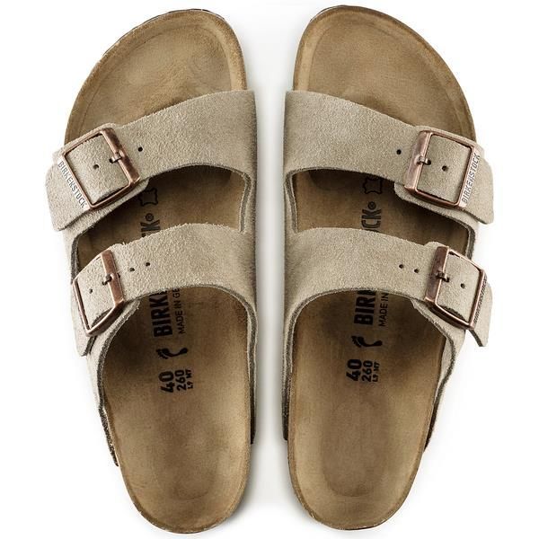 Birkenstock Arizona Suede Leather Taupe  (51463) - Schoenen Caramel (Sint-Job-in-’t-Goor)