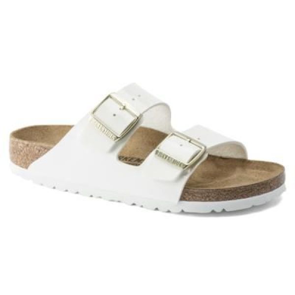 Birkenstock Arizona Birko-Flor Patent White  (1005294) - Schoenen Caramel (Sint-Job-in-’t-Goor)