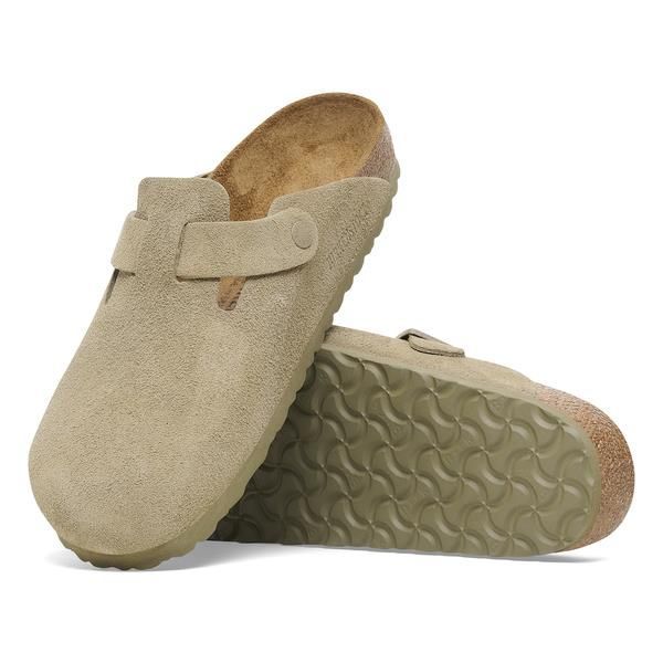 Birkenstock Boston Suede Leather Faded Khaki  (1025844) - Schoenen Caramel (Sint-Job-in-’t-Goor)