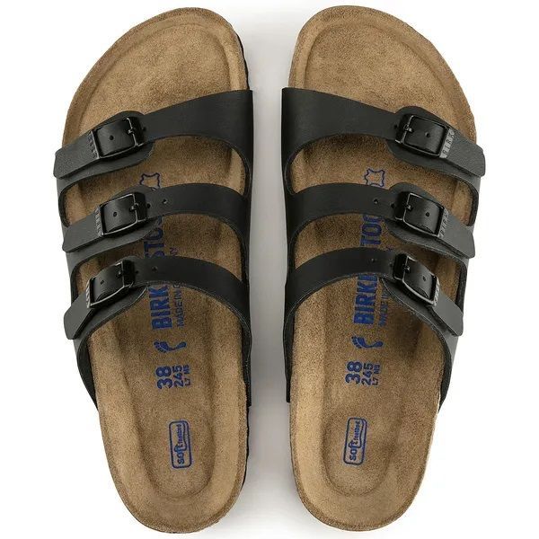 Birkenstock Florida Soft Footbed Birko-Flor Narrow-Fit Black  (53013) - Schoenen Caramel (Sint-Job-in-’t-Goor)