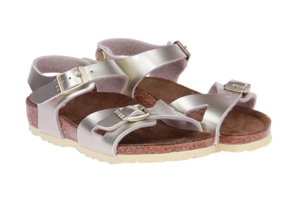 Birkenstock Kids Rio Narrow Electric Metallic Gouden Sandaal  (1014829) - Schoenen Caramel (Sint-Job-in-’t-Goor)