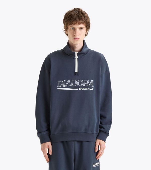 Diadora Sweatshirt 1/2 Zip Legacy Blue Denim  (502.180979-60065) - Schoenen Caramel (Sint-Job-in-’t-Goor)