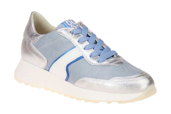 DL Sport Blauw-Zilveren Sneaker  (6203) - Schoenen Caramel (Sint-Job-in-’t-Goor)