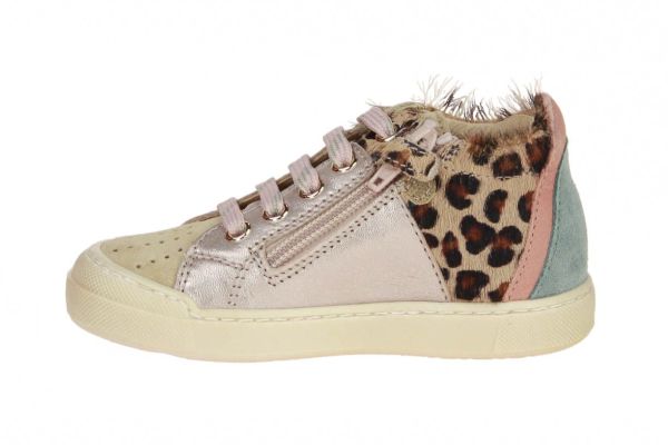 Falcotto Fabron Beige-Roze Sneaker  (2015775-3D39) - Schoenen Caramel (Sint-Job-in-’t-Goor)