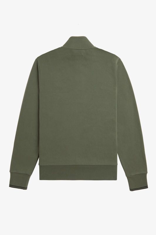 Fred Perry Half Zip Sweatshirt Laurel Wreath Green/Night Green  (M3574-W49) - Schoenen Caramel (Sint-Job-in-’t-Goor)