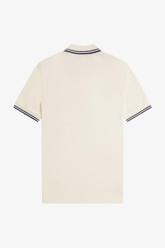 Fred Perry Shirt Ecru - Tennis Blue  (M3600-Y24) - Schoenen Caramel (Sint-Job-in-’t-Goor)