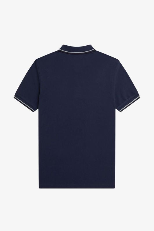 Fred Perry Shirt Tennisblue - Silver - Navy  (M3600-Y21) - Schoenen Caramel (Sint-Job-in-’t-Goor)