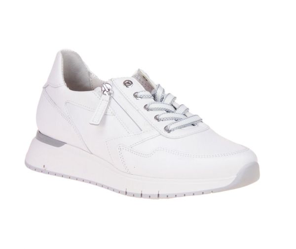 Gabor Comfort Wit-Zilveren Sneaker H-leest  (26.448.50) - Schoenen Caramel (Sint-Job-in-’t-Goor)