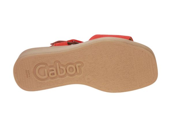 Gabor Best Fitting Rode Sandaal  (44.531-13) - Schoenen Caramel (Sint-Job-in-’t-Goor)