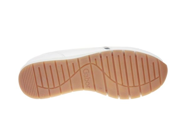 Gabor Comfort Sneaker Wit-Zilver G-leest  (46.355-60) - Schoenen Caramel (Sint-Job-in-’t-Goor)