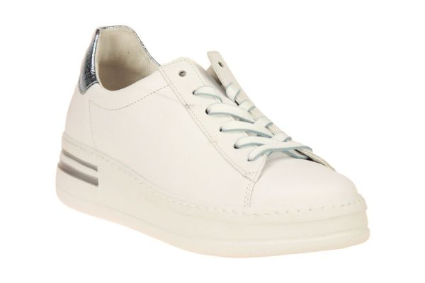 Gabor Comfort Wit-Zilveren Sneaker G-leest  (46.395-52) - Schoenen Caramel (Sint-Job-in-’t-Goor)