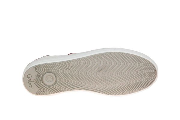 Gabor Comfort Sneaker Wit-Roze Uitneembaar Voetbed  (46.515-64) - Schoenen Caramel (Sint-Job-in-’t-Goor)