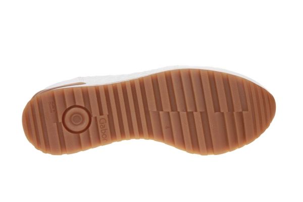 Gabor Comfort Wit-Roze Sneaker H-leest  (46.528-80) - Schoenen Caramel (Sint-Job-in-’t-Goor)