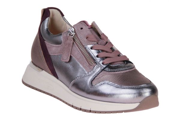 Gabor Comfort Donker Roze Metallic Sneaker H-leest  (36.446) - Schoenen Caramel (Sint-Job-in-’t-Goor)