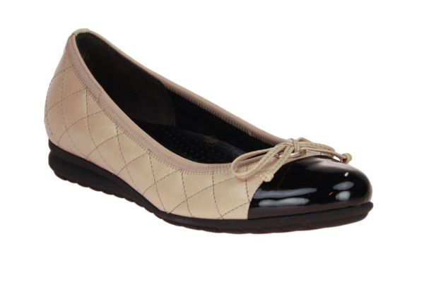 Gabor Comfort Beige Ballerina G-leest  (52.622.33) - Schoenen Caramel (Sint-Job-in-’t-Goor)