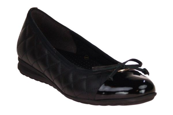 Gabor Comfort Zwarte Ballerina G-leest  (52.622.57) - Schoenen Caramel (Sint-Job-in-’t-Goor)