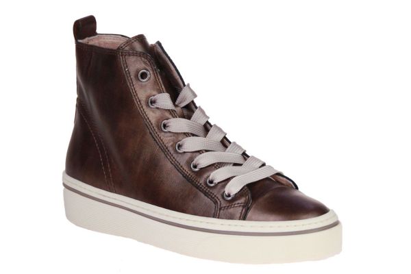 Gabor Best Fitting Bruin Metallic Hoge Sneaker  (53.660-68) - Schoenen Caramel (Sint-Job-in-’t-Goor)