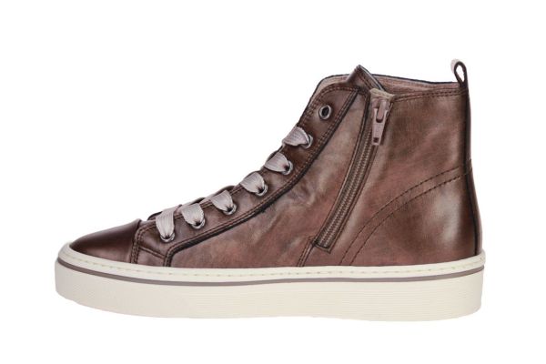 Gabor Best Fitting Bruin Metallic Hoge Sneaker  (53.660-68) - Schoenen Caramel (Sint-Job-in-’t-Goor)