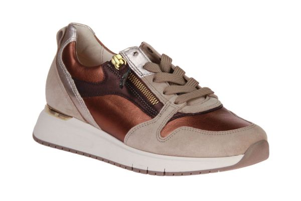 Gabor Comfort Brons Sneaker H-leest  (56.446-83) - Schoenen Caramel (Sint-Job-in-’t-Goor)