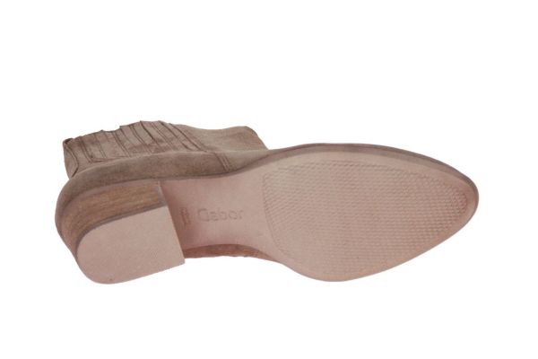 Gabor Comfort Taupe Enkellaars G-leest  (56.682-34) - Schoenen Caramel (Sint-Job-in-’t-Goor)