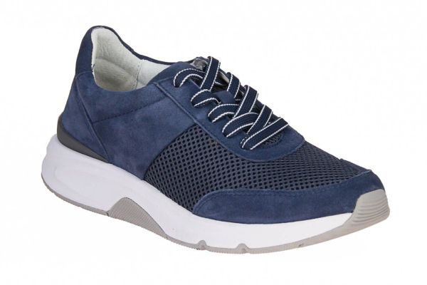 Gabor Rollingsoft Blauwe Sneaker  (66.897-16) - Schoenen Caramel (Sint-Job-in-’t-Goor)