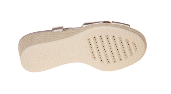 Geox Gouden Sandaal Sleehak  (D35GVC-C2012) - Schoenen Caramel (Sint-Job-in-’t-Goor)