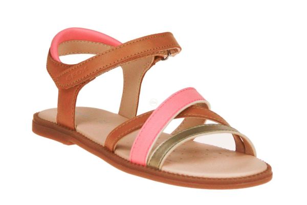 Geox Karly Sandaal Camel-Roze  (J5235D-C5B7Q) - Schoenen Caramel (Sint-Job-in-’t-Goor)