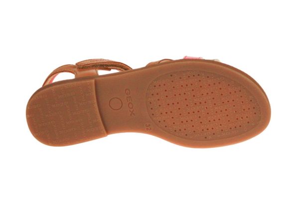 Geox Karly Sandaal Camel-Roze  (J5235D-C5B7Q) - Schoenen Caramel (Sint-Job-in-’t-Goor)