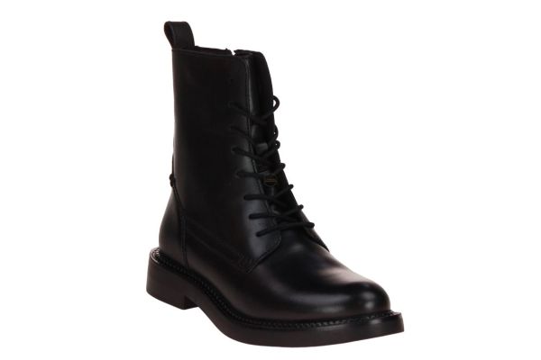 Geox Serilda Zwarte Veterboot  (D46WYG) - Schoenen Caramel (Sint-Job-in-’t-Goor)